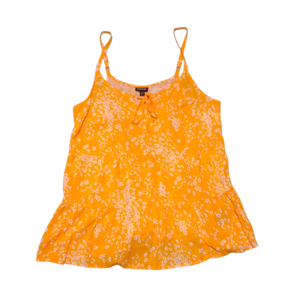 Torrid Yellow Floral Tank Top